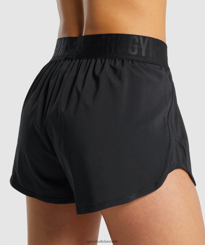Kvinder Gymshark træningsshorts med løs pasform N4ZDDN6 sort