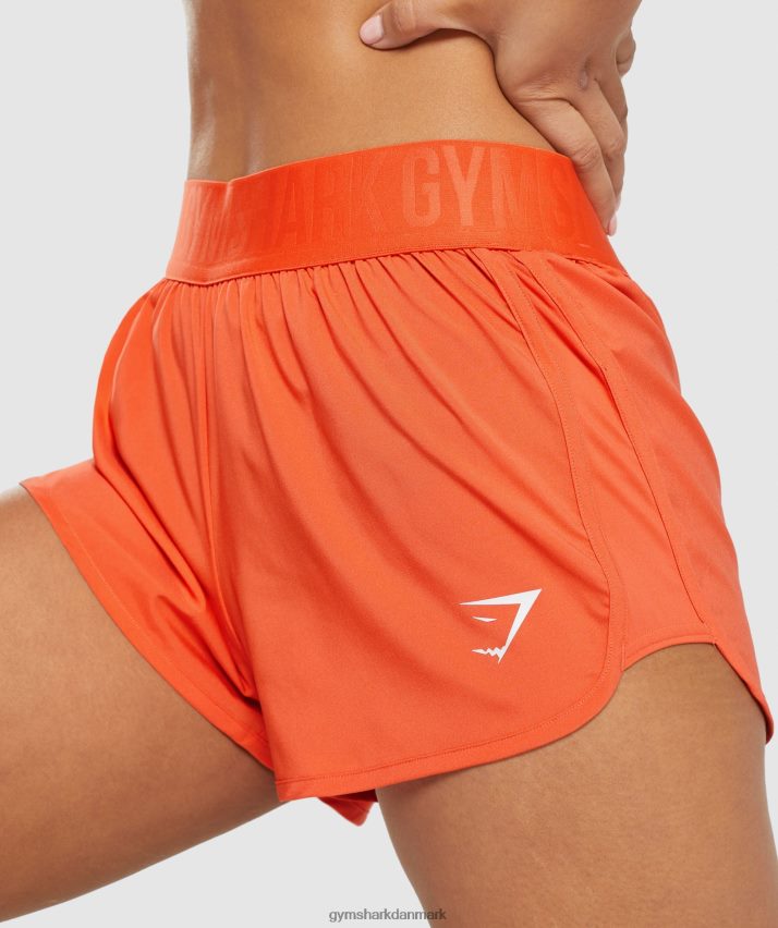 Kvinder Gymshark træningsshorts med løs pasform N4ZDDN80 papaya appelsin