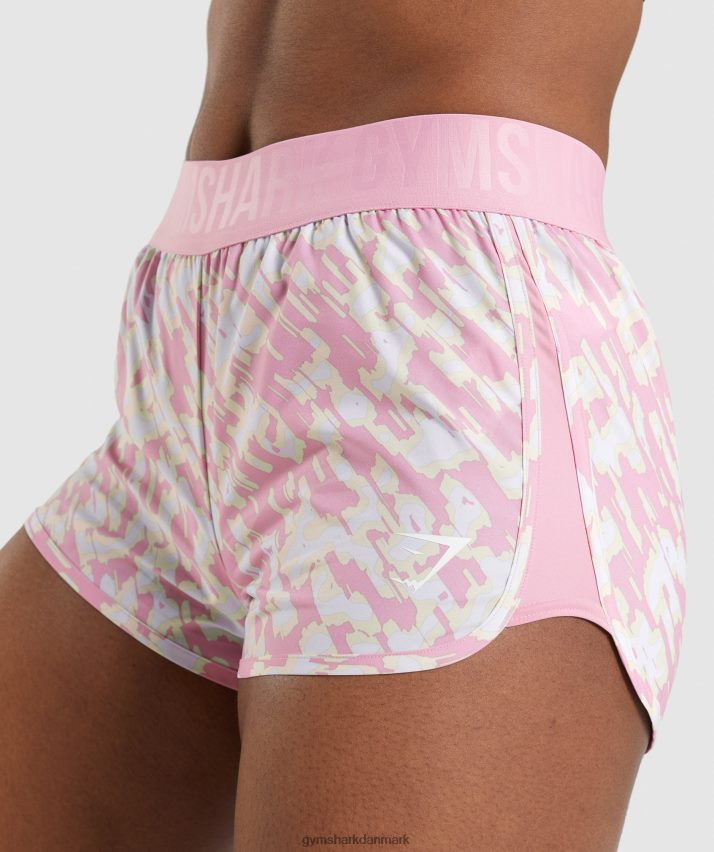 Kvinder Gymshark træningsshorts med løs pasform N4ZDDN89 lyserødt print