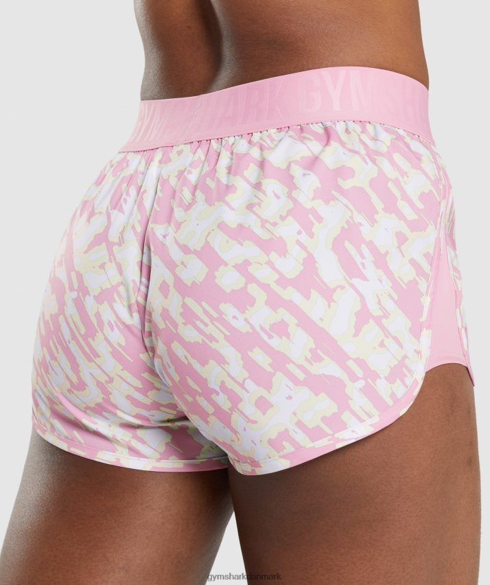 Kvinder Gymshark træningsshorts med løs pasform N4ZDDN89 lyserødt print