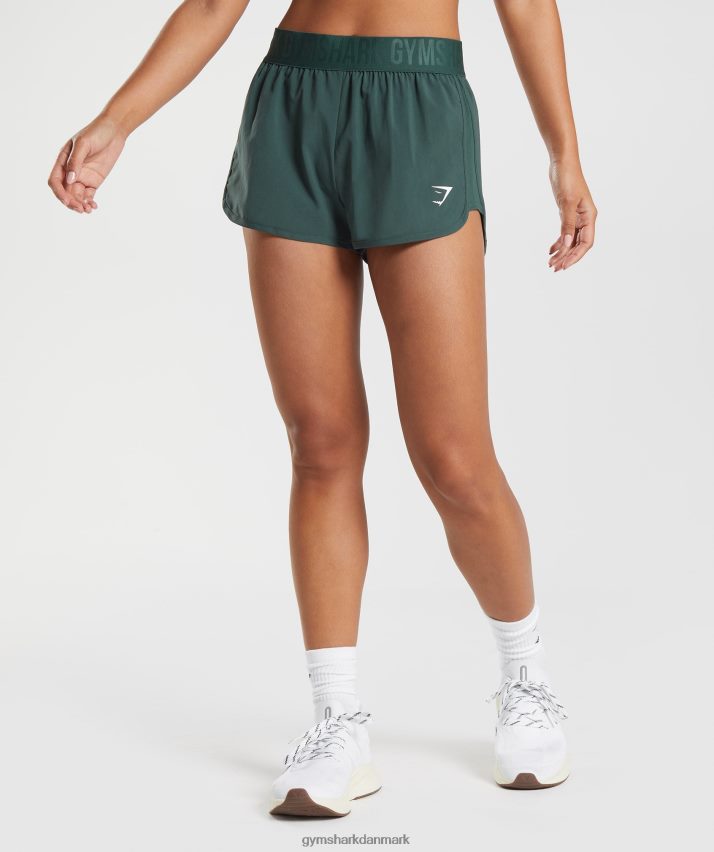 Kvinder Gymshark træningsshorts med løs pasform N4ZDDN95 obsidian grøn