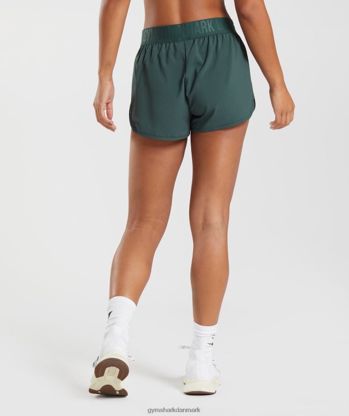 Kvinder Gymshark træningsshorts med løs pasform N4ZDDN95 obsidian grøn
