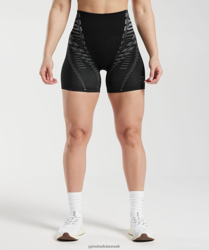 Kvinder Gymshark ubegrænsede shorts N4ZDDN105 sort/lys grå