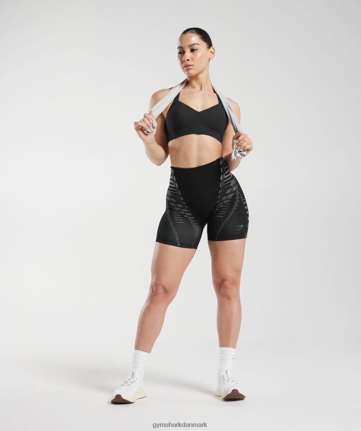 Kvinder Gymshark ubegrænsede shorts N4ZDDN105 sort/lys grå