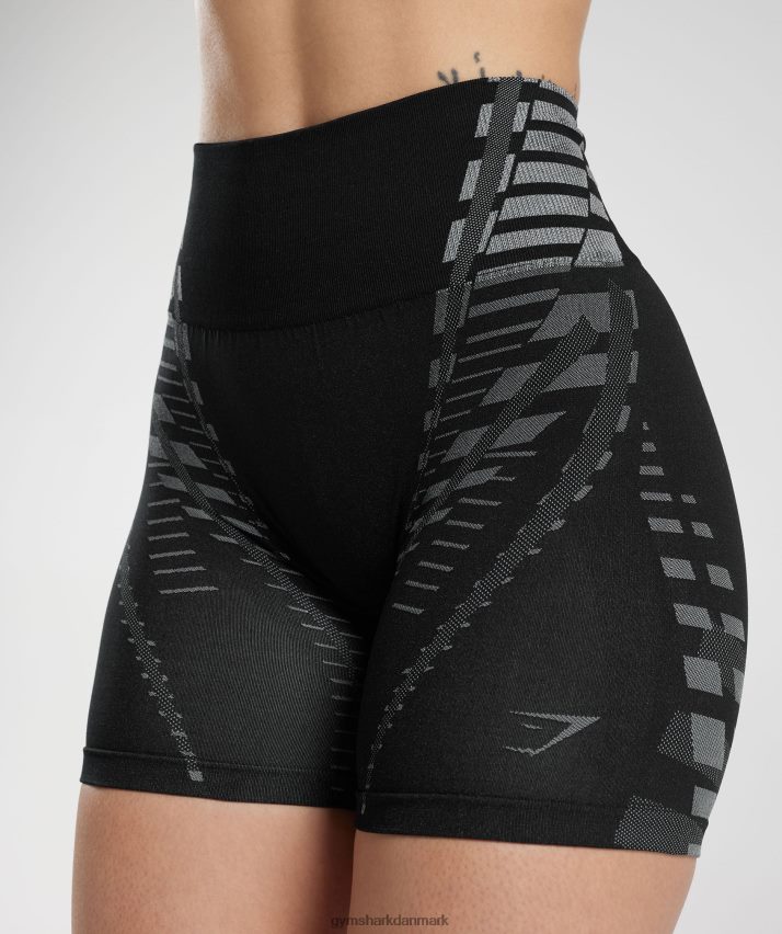 Kvinder Gymshark ubegrænsede shorts N4ZDDN105 sort/lys grå