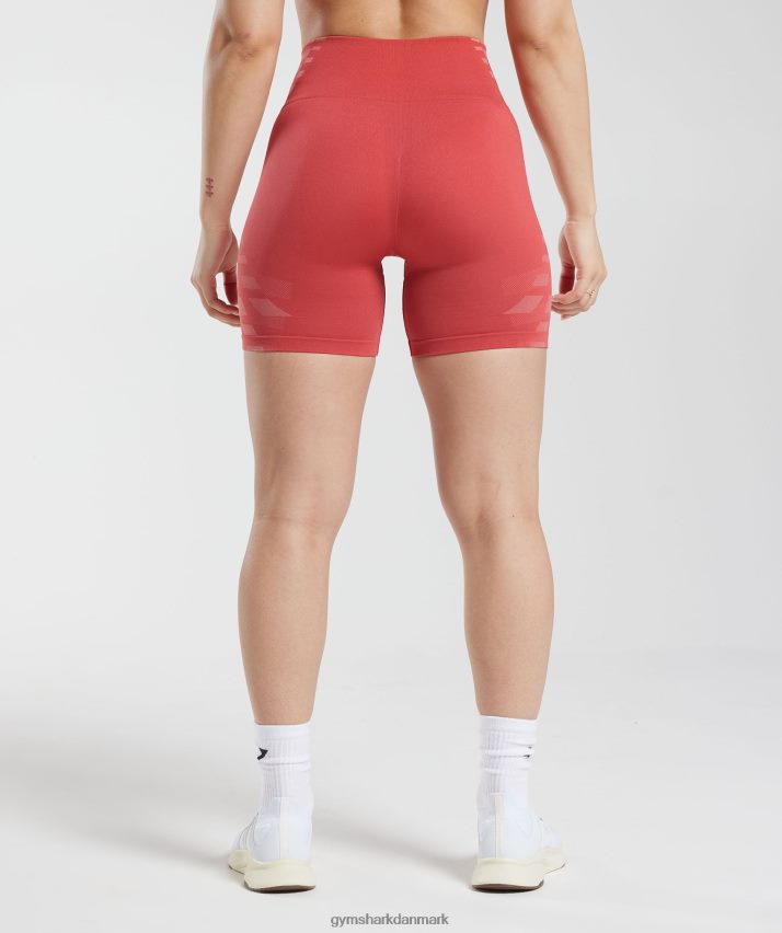 Kvinder Gymshark ubegrænsede shorts N4ZDDN109 soltørret rød/terracotta pink