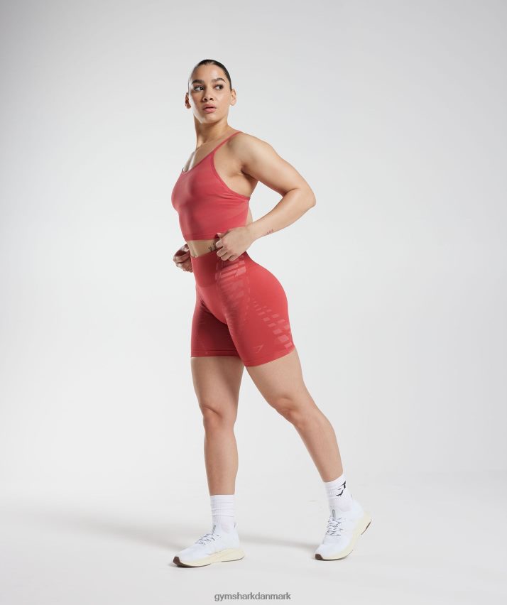 Kvinder Gymshark ubegrænsede shorts N4ZDDN109 soltørret rød/terracotta pink