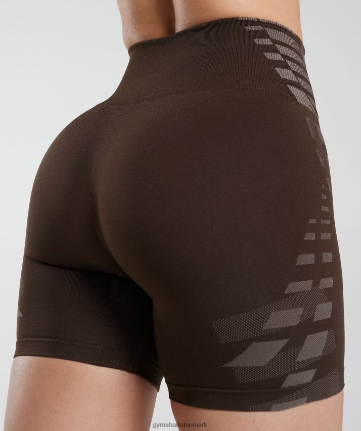 Kvinder Gymshark ubegrænsede shorts N4ZDDN111 arkivbrun/trøffelbrun