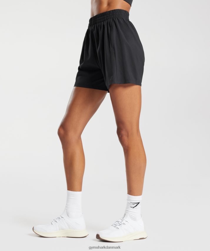 Kvinder Gymshark vævede lommeshorts N4ZDDN43 sort