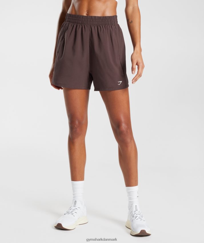 Kvinder Gymshark vævede lommeshorts N4ZDDN44 chokolade brun