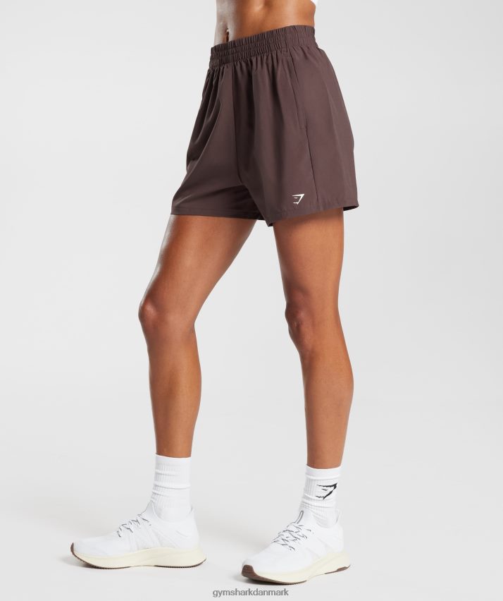 Kvinder Gymshark vævede lommeshorts N4ZDDN44 chokolade brun