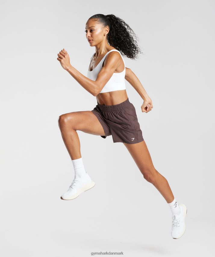 Kvinder Gymshark vævede lommeshorts N4ZDDN44 chokolade brun