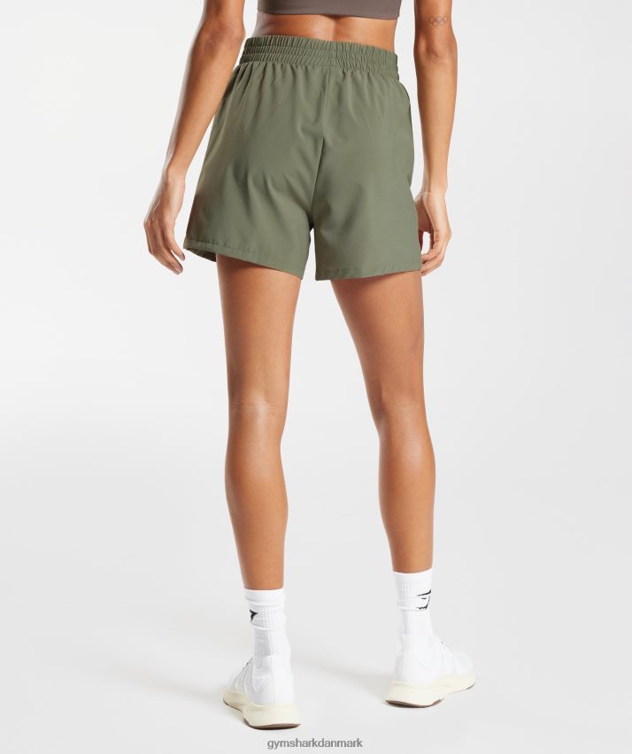 Kvinder Gymshark vævede lommeshorts N4ZDDN55 støvet oliven