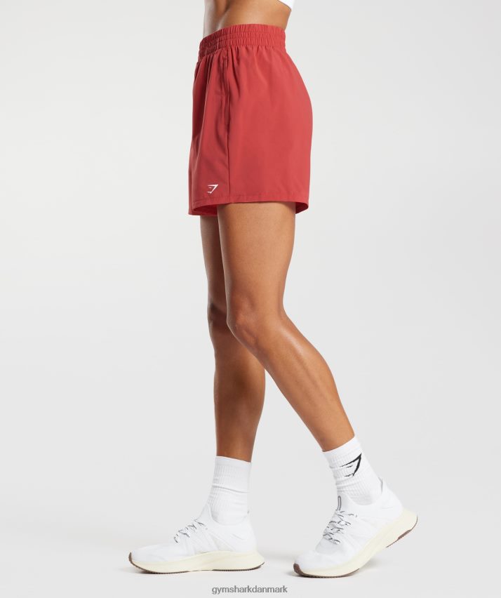 Kvinder Gymshark vævede lommeshorts N4ZDDN56 soltørret rød