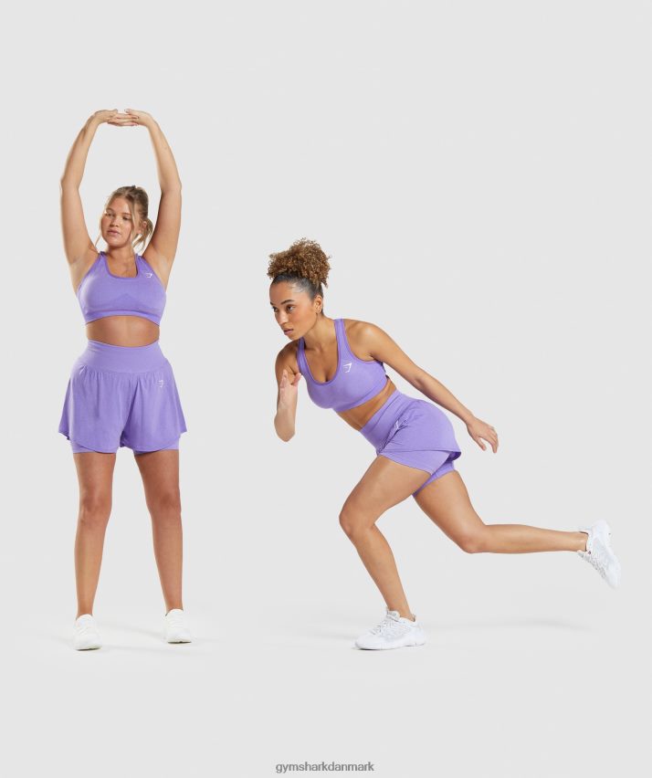 Kvinder Gymshark vitale sømløse 2.0 2-i-1 shorts N4ZDDN79 lys lilla mergel