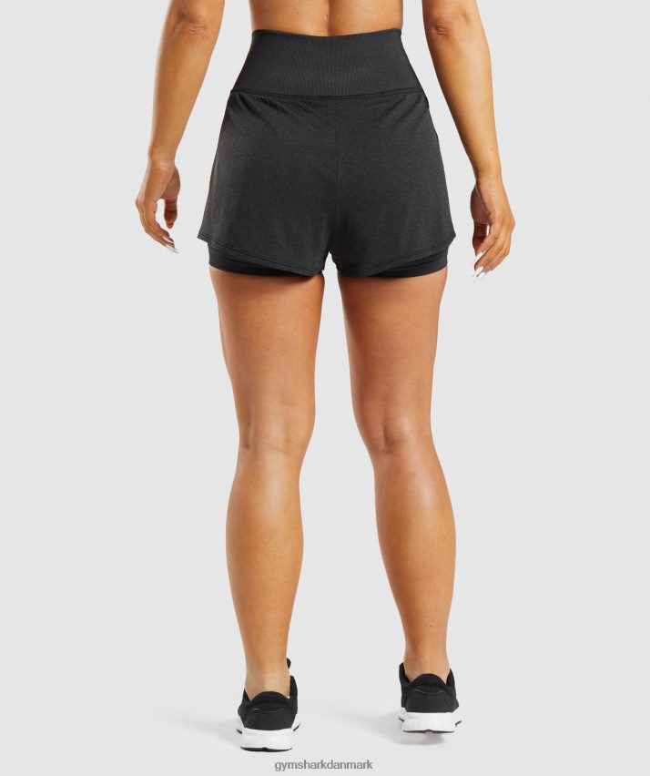 Kvinder Gymshark vitale sømløse 2.0 2-i-1 shorts N4ZDDN88 sort mergel