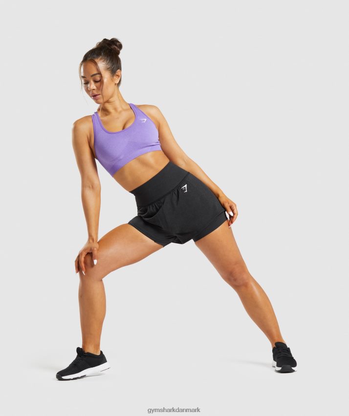 Kvinder Gymshark vitale sømløse 2.0 2-i-1 shorts N4ZDDN88 sort mergel