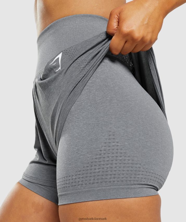 Kvinder Gymshark vitale sømløse 2.0 2-i-1 shorts N4ZDDN97 røgfarvet mergel