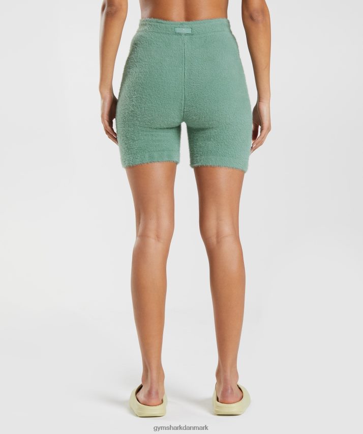 Kvinder Gymshark whitney eyelash strik shorts N4ZDDN75 bladgrøn