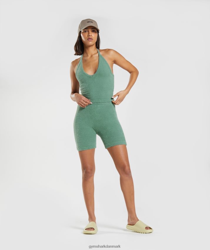Kvinder Gymshark whitney eyelash strik shorts N4ZDDN75 bladgrøn