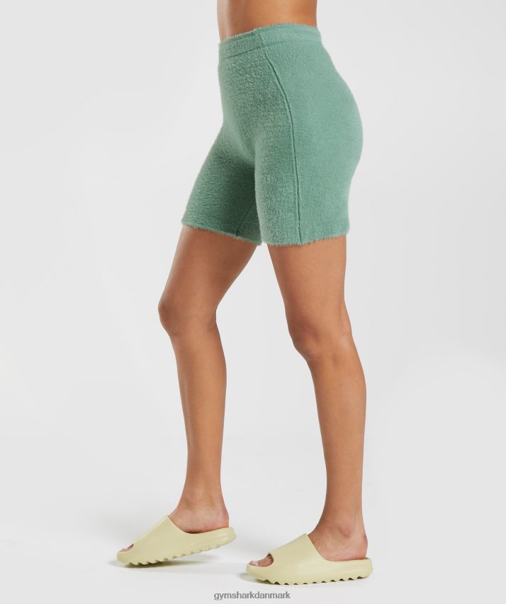 Kvinder Gymshark whitney eyelash strik shorts N4ZDDN75 bladgrøn