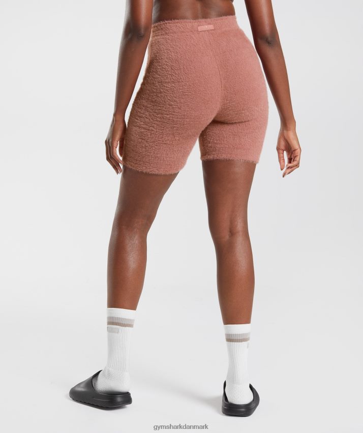 Kvinder Gymshark whitney eyelash strik shorts N4ZDDN99 canyon rød