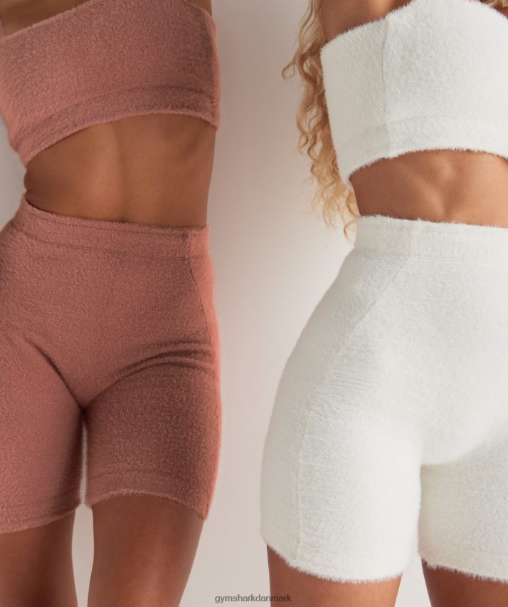 Kvinder Gymshark whitney eyelash strik shorts N4ZDDN99 canyon rød