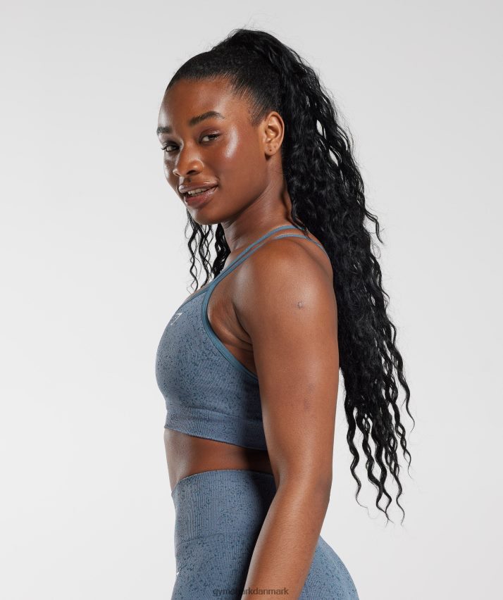 Kvinder Gymshark adapt fleck sømløs sports-bh N4ZDDN146 aften blå