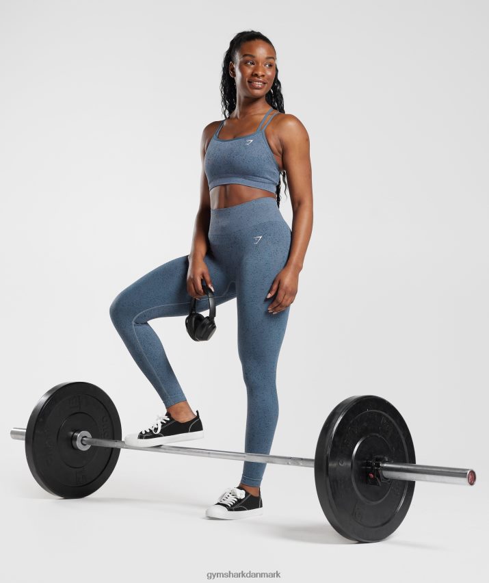 Kvinder Gymshark adapt fleck sømløs sports-bh N4ZDDN146 aften blå
