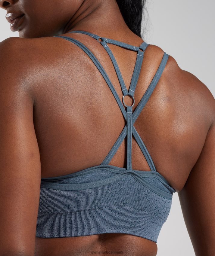 Kvinder Gymshark adapt fleck sømløs sports-bh N4ZDDN146 aften blå