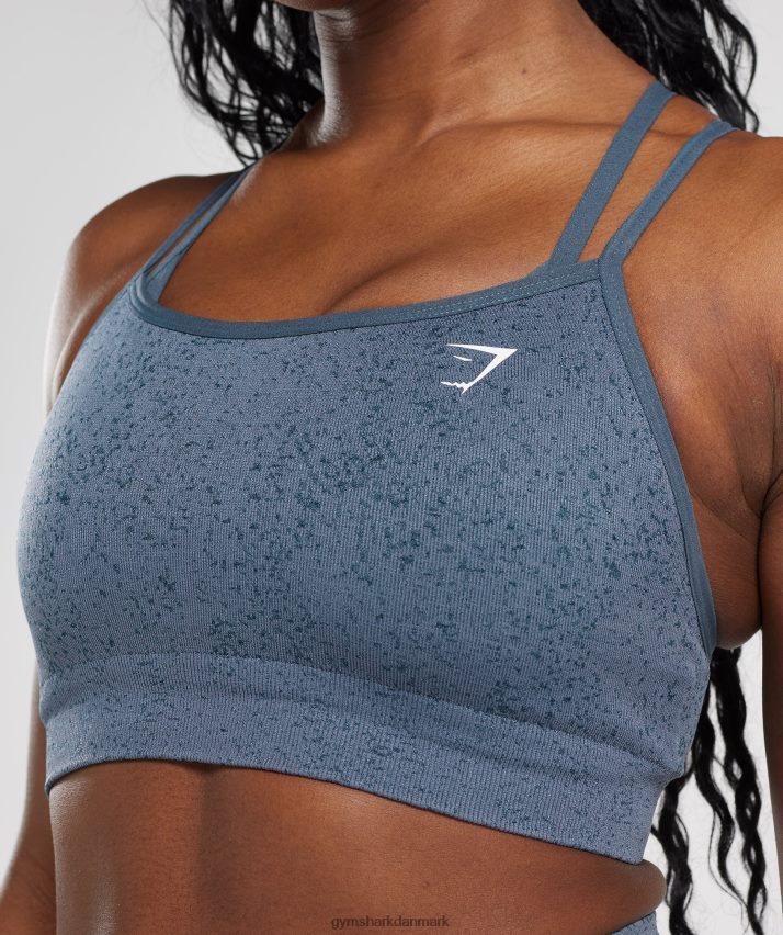 Kvinder Gymshark adapt fleck sømløs sports-bh N4ZDDN146 aften blå