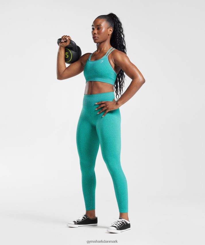 Kvinder Gymshark adapt fleck sømløs sports-bh N4ZDDN173 juvel grøn