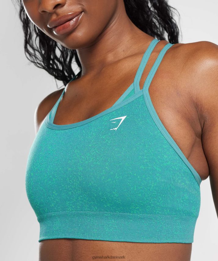 Kvinder Gymshark adapt fleck sømløs sports-bh N4ZDDN173 juvel grøn