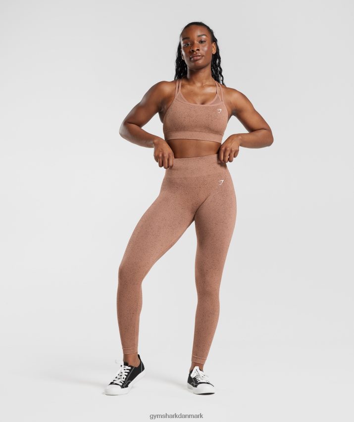Kvinder Gymshark adapt fleck sømløs sports-bh N4ZDDN183 sandstensbrun