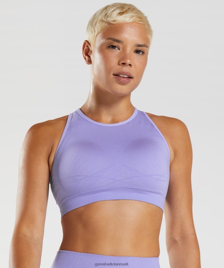 Kvinder Gymshark apex sømløs sports-bh N4ZDDN217 digital violet/støvet violet