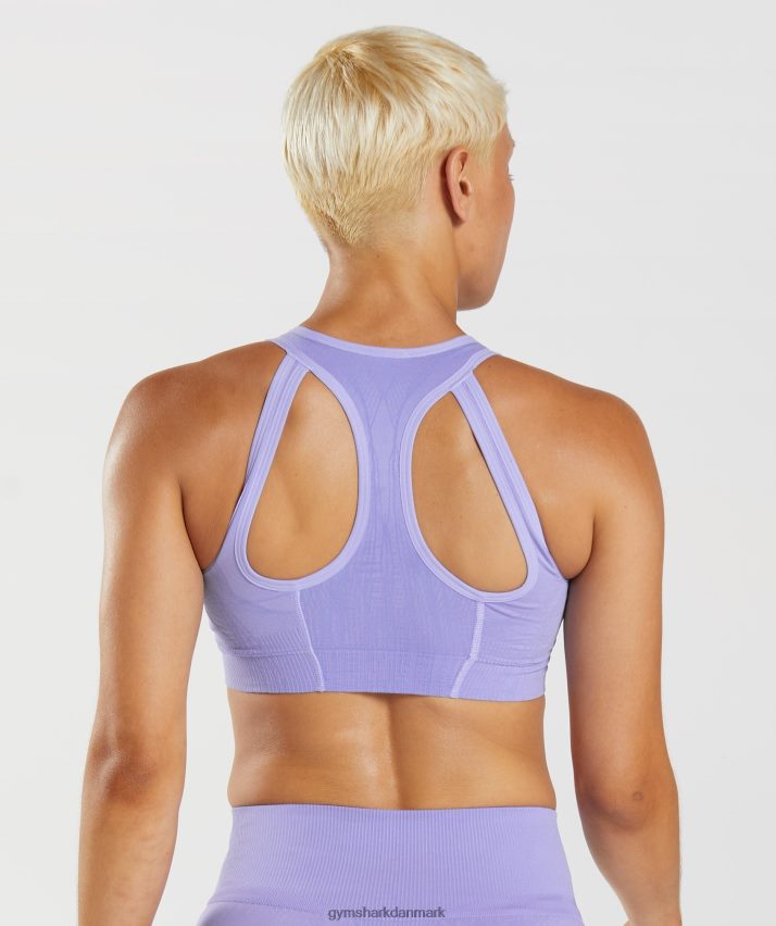 Kvinder Gymshark apex sømløs sports-bh N4ZDDN217 digital violet/støvet violet