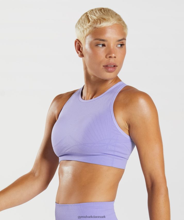 Kvinder Gymshark apex sømløs sports-bh N4ZDDN217 digital violet/støvet violet