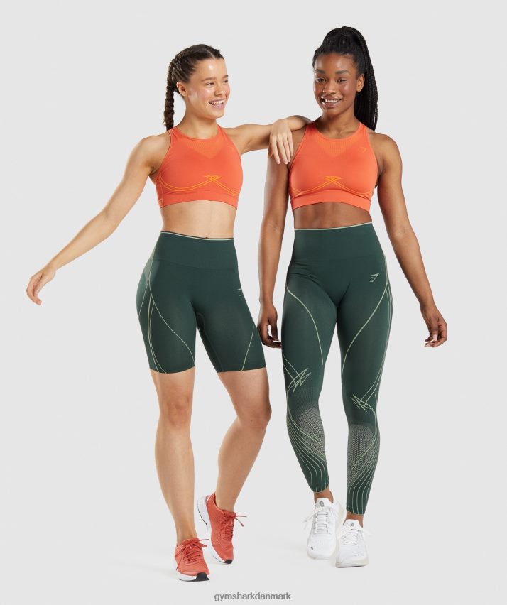 Kvinder Gymshark apex sømløs sports-bh N4ZDDN219 papaya appelsin/abrikos appelsin