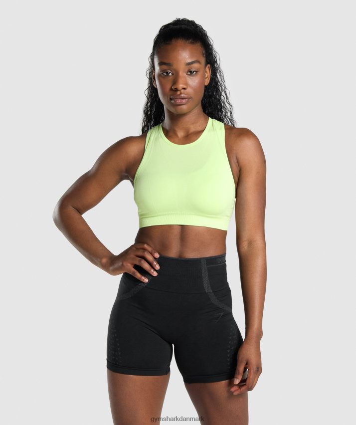 Kvinder Gymshark apex sømløs sports-bh N4ZDDN230 grøn/lysegrøn