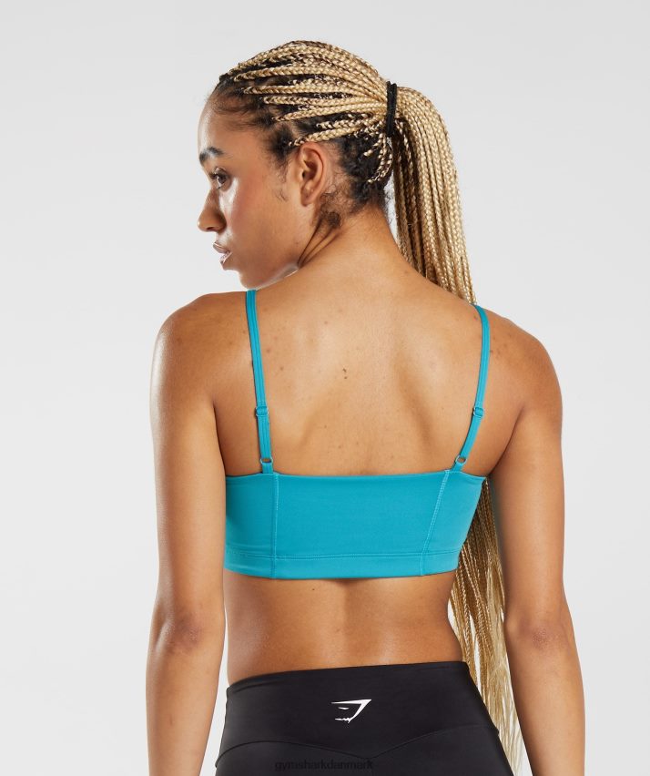 Kvinder Gymshark bandeau sports bh N4ZDDN114 komet blå
