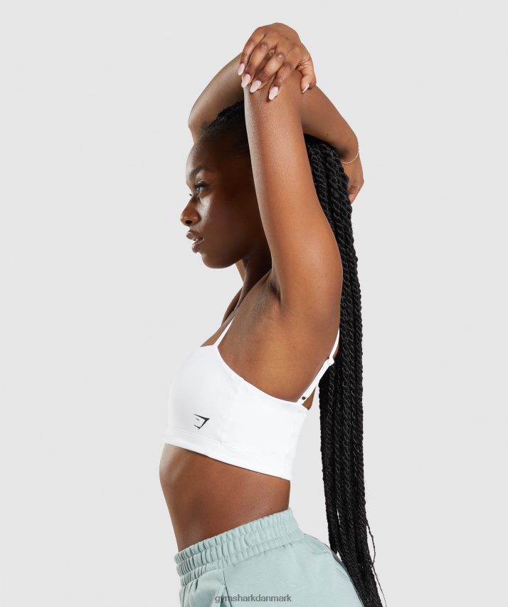 Kvinder Gymshark bandeau sports bh N4ZDDN129 hvid