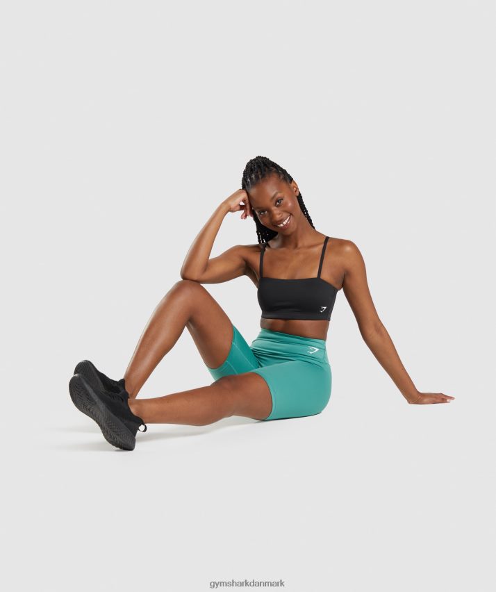 Kvinder Gymshark bandeau sports bh N4ZDDN159 sort