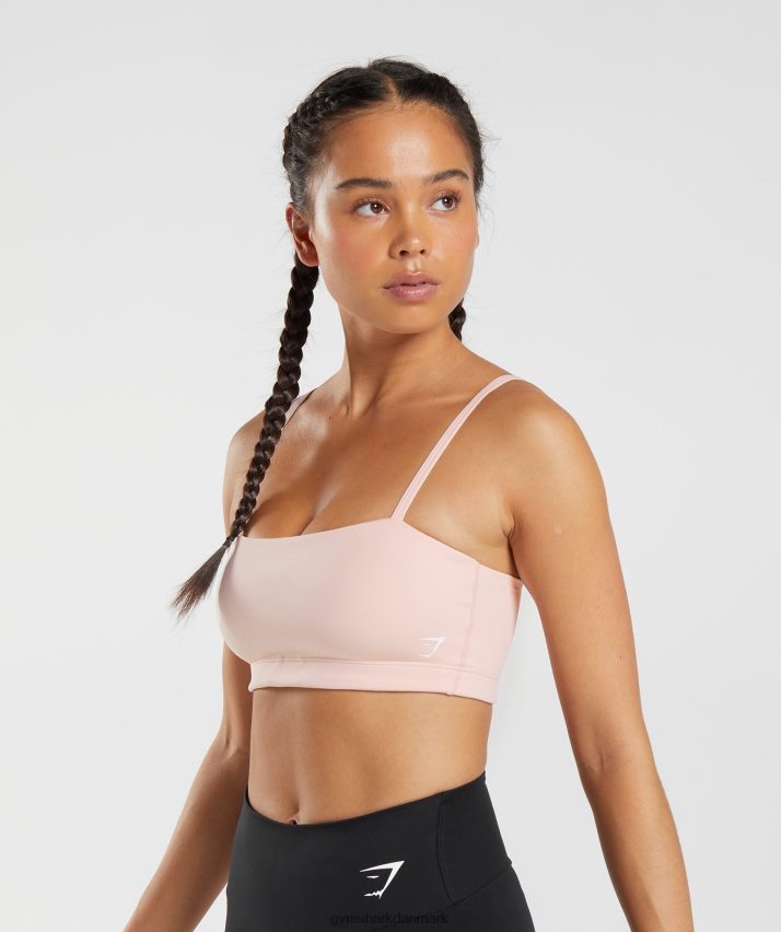 Kvinder Gymshark bandeau sports bh N4ZDDN215 tåget pink