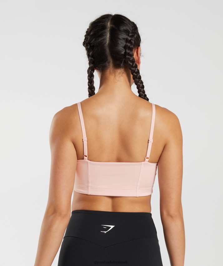 Kvinder Gymshark bandeau sports bh N4ZDDN215 tåget pink