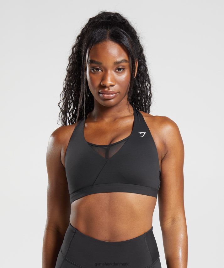 Kvinder Gymshark crossover sports bh N4ZDDN125 sort