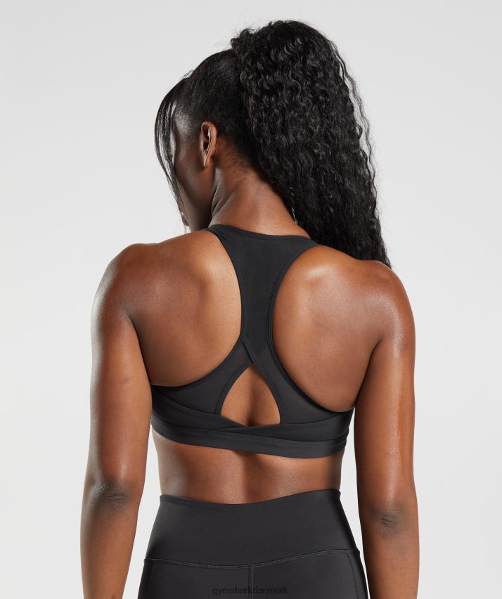 Kvinder Gymshark crossover sports bh N4ZDDN125 sort