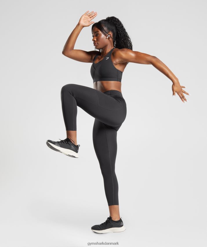 Kvinder Gymshark crossover sports bh N4ZDDN125 sort