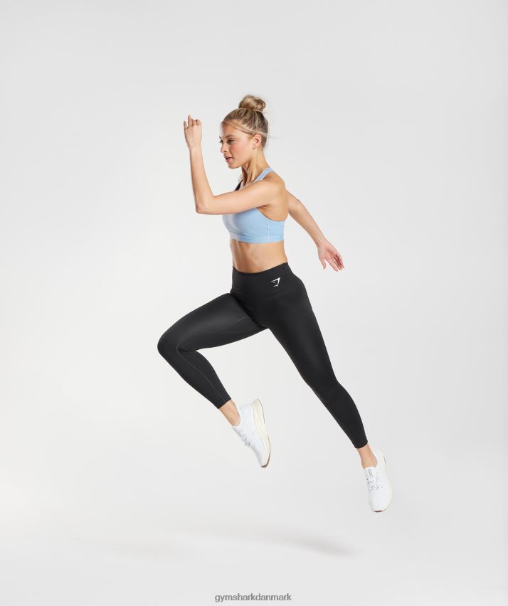 Kvinder Gymshark crossover sports bh N4ZDDN150 surf blå