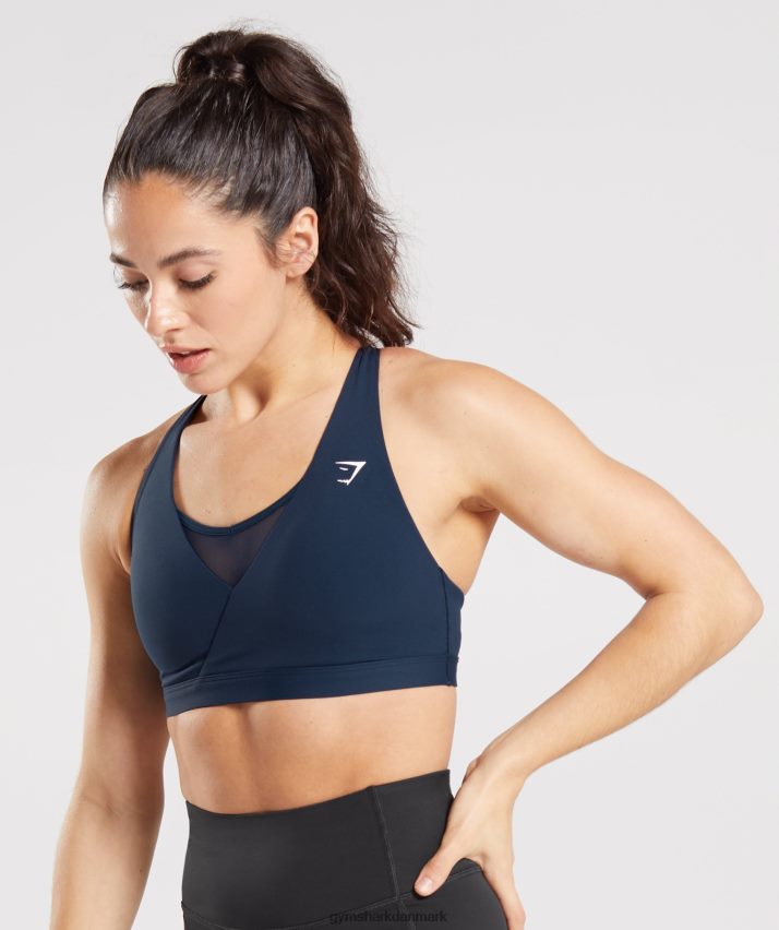 Kvinder Gymshark crossover sports bh N4ZDDN155 flåde