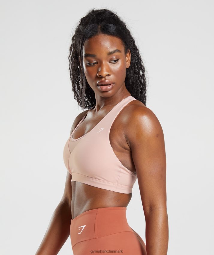 Kvinder Gymshark crossover sports bh N4ZDDN156 scandi pink